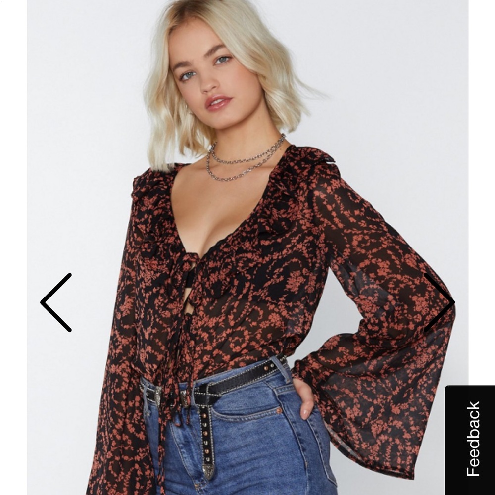 Nastygal floral top
